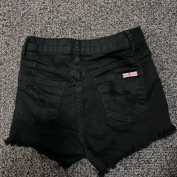 Black Denim Shorts - Picture 2 of 3